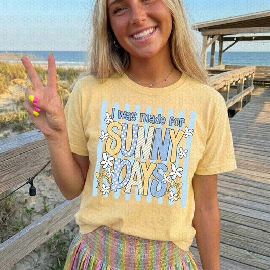 I Was Made for Sunny Days Graphic Tee | Boutique Summer Tee | Blush & Briar Co.
