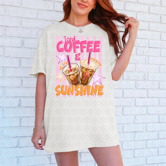 Iced Coffee & Sunshine Completed Tee