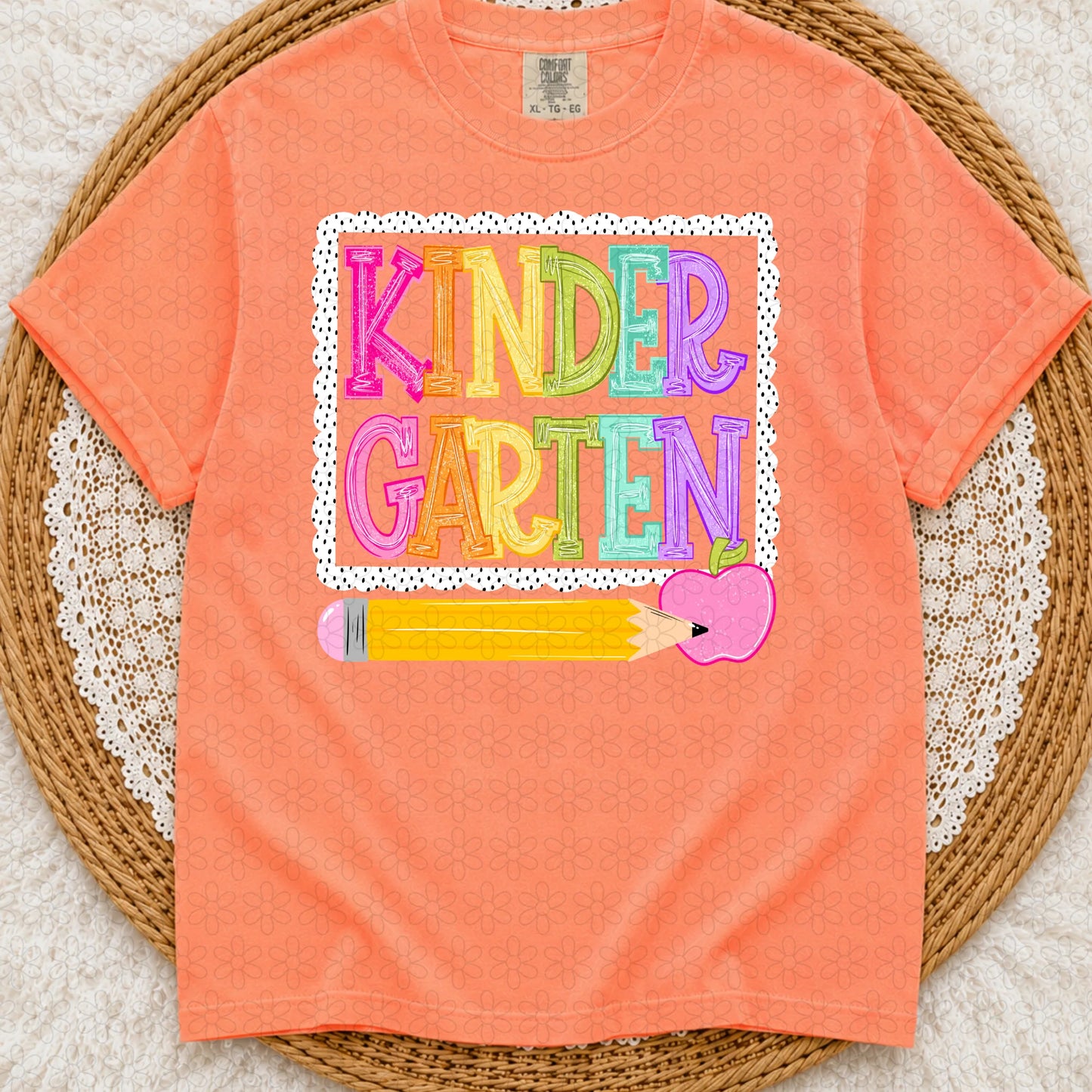 Kindergarten Pencil Back to School Completed Tee
