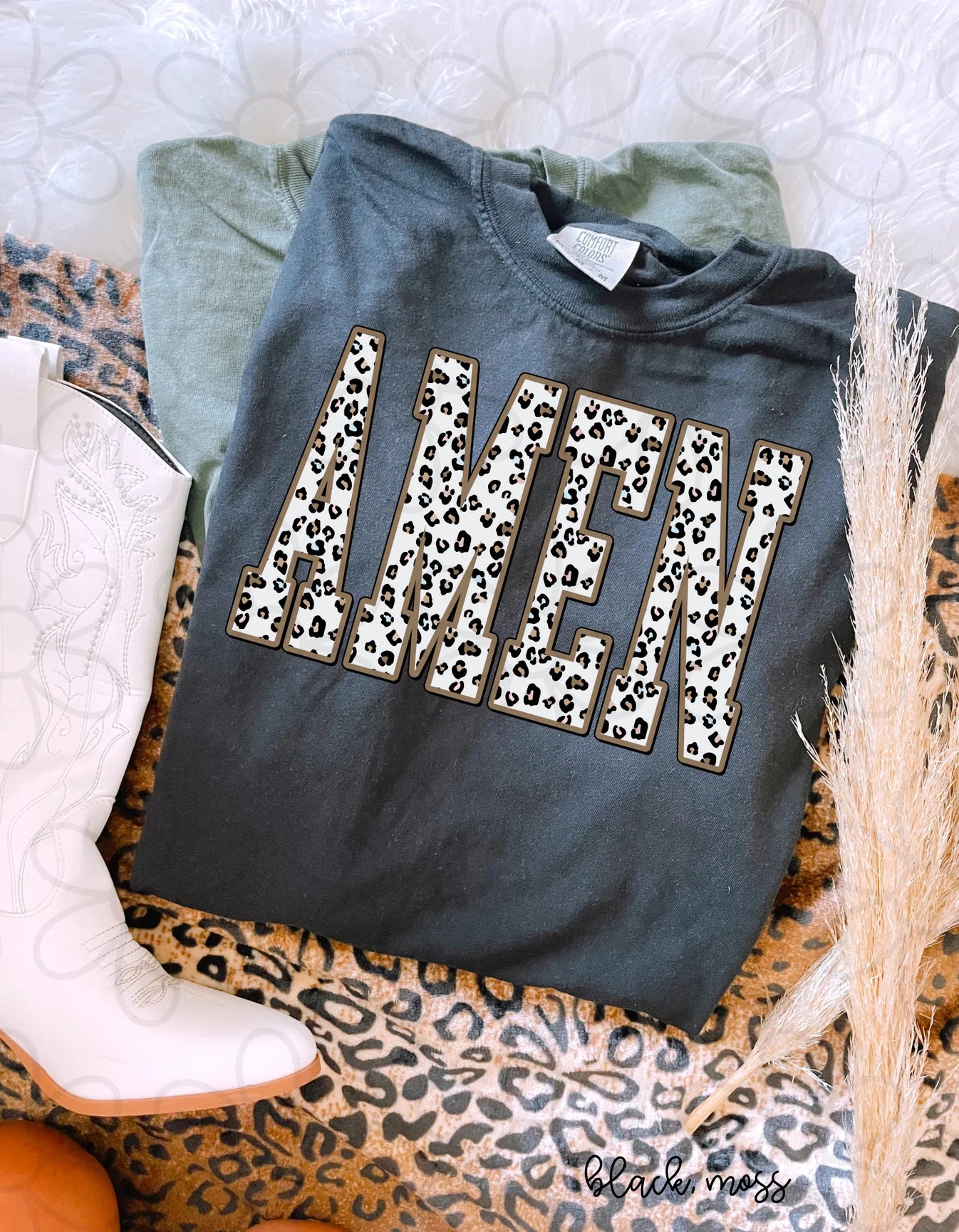 Leopard Amen Completed Tee