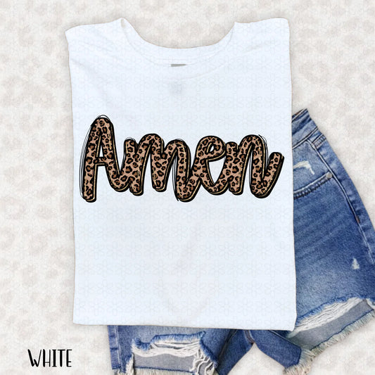 Leopard Amen Completed Tee