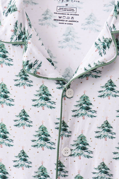 Green christmas tree bamboo mom&me pajama set