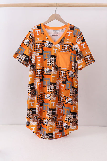 Orange bamboo nightgown