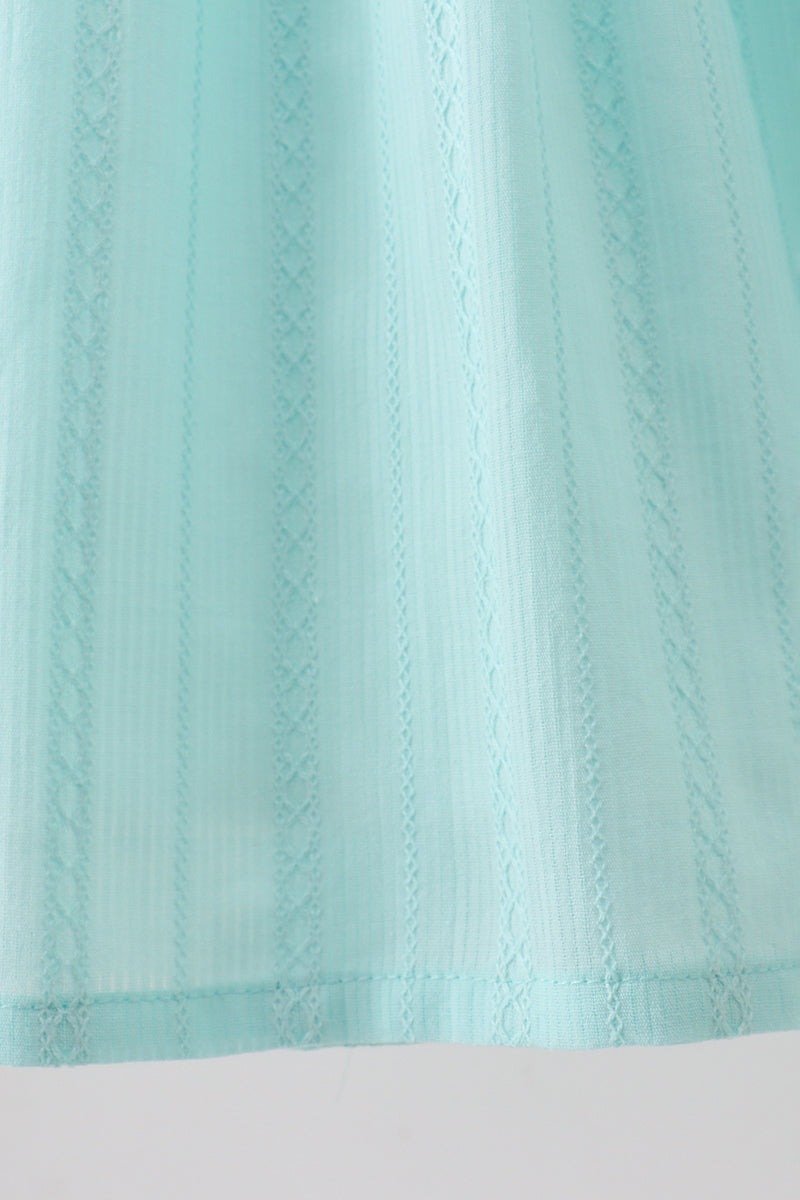 Mint Princess Smocked Jacquard Dress | Boutique Children's Clothing