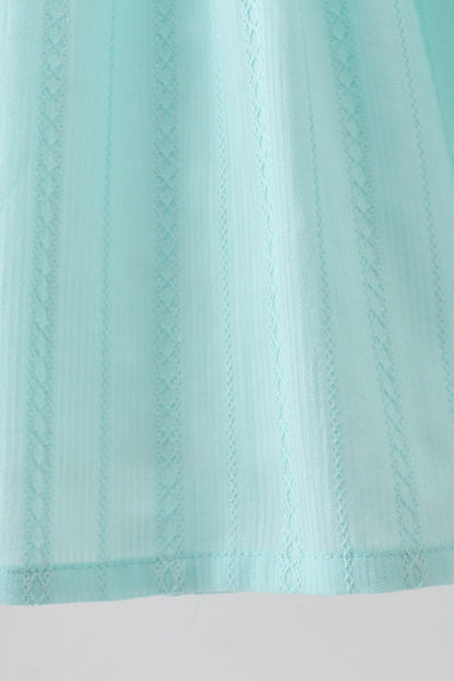 Mint Princess Smocked Jacquard Dress | Boutique Children's Clothing