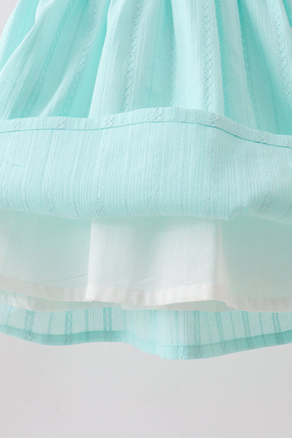 Mint Princess Smocked Jacquard Dress | Boutique Children's Clothing