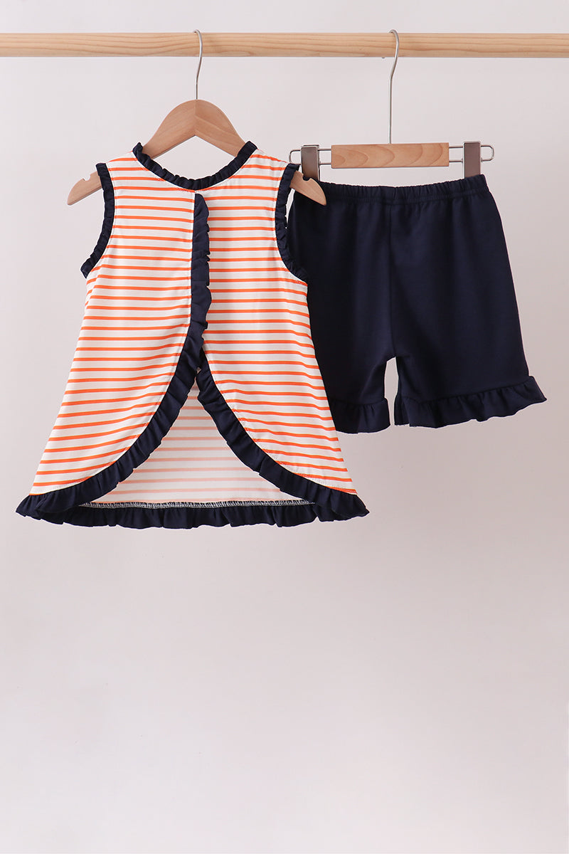 Tiger Applique Stripe Set