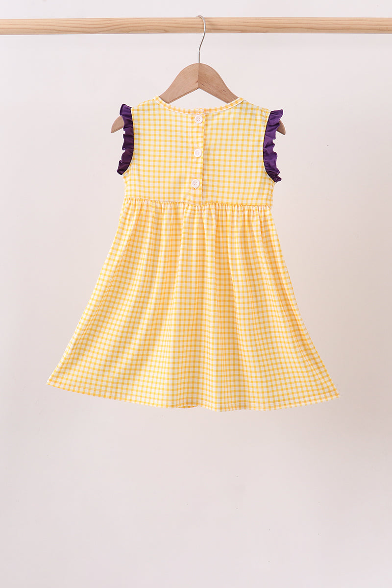 Purple Tiger Applique Dress