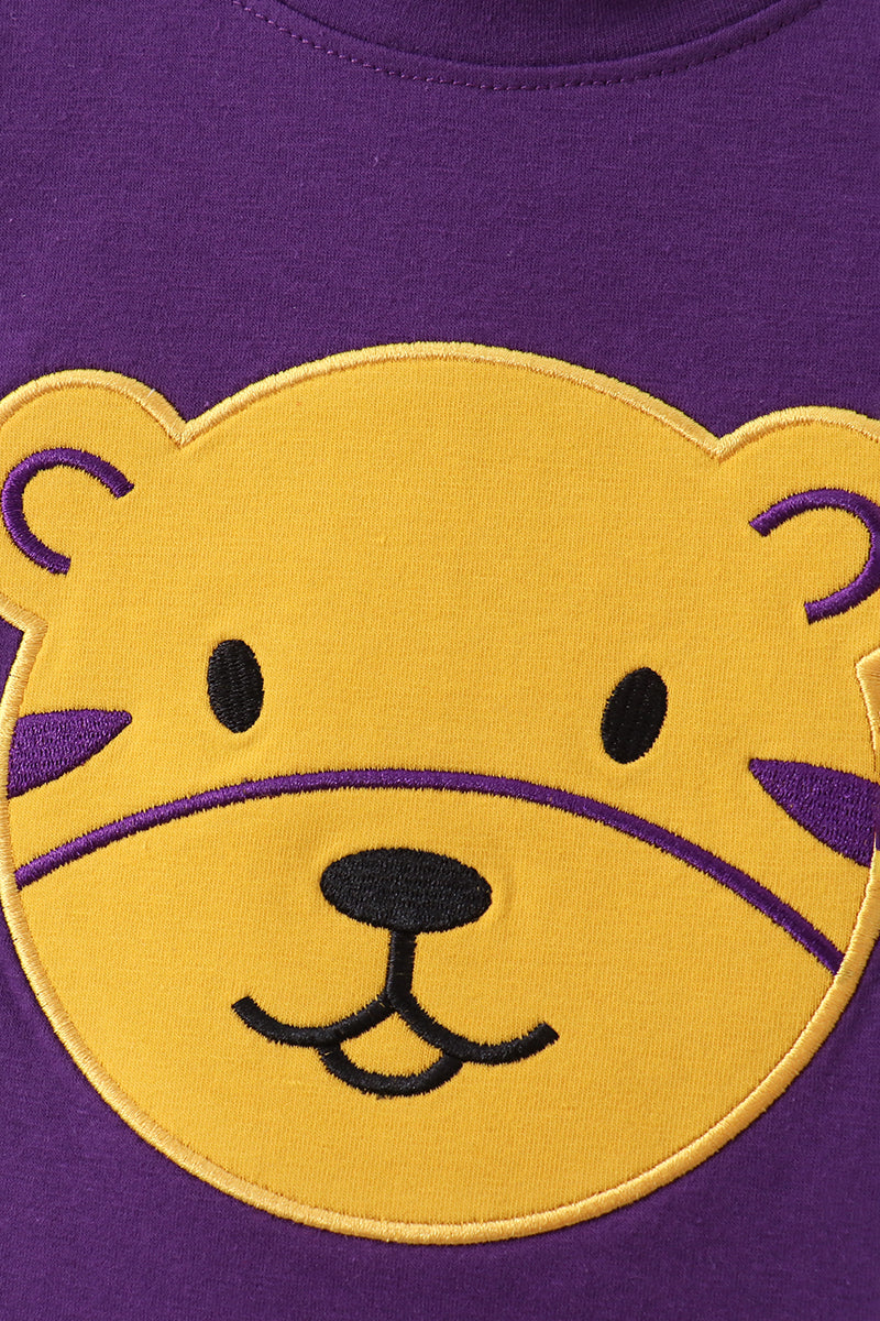 Purple Tiger Applique Set