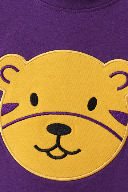 Purple Tiger Applique Set