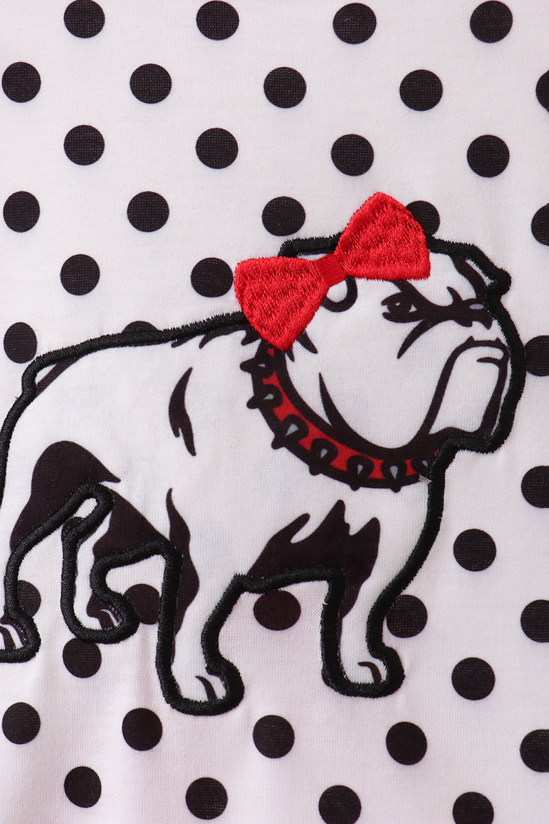 Red Georgia Applique Ruffle Bloomer Set