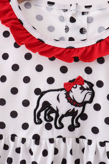 Red Georgia Applique Dress