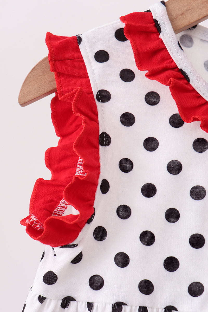 Red Georgia Applique Dress