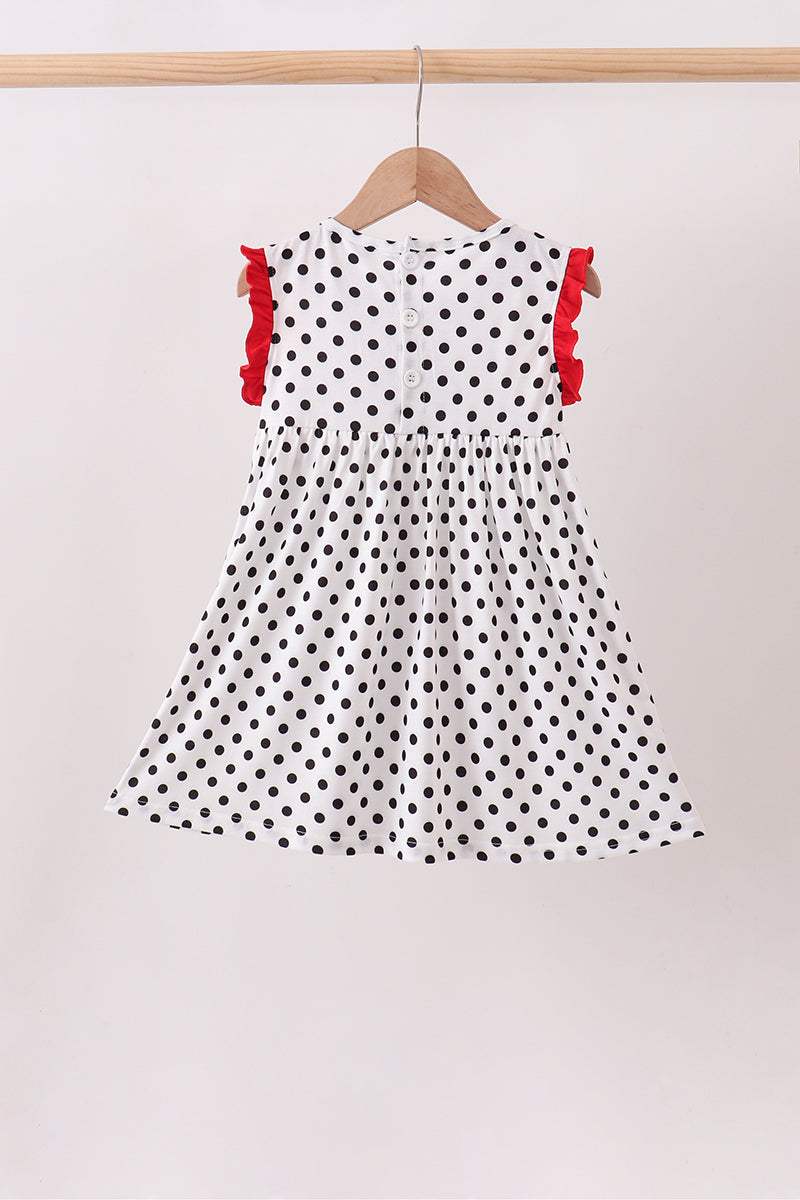 Red Georgia Applique Dress