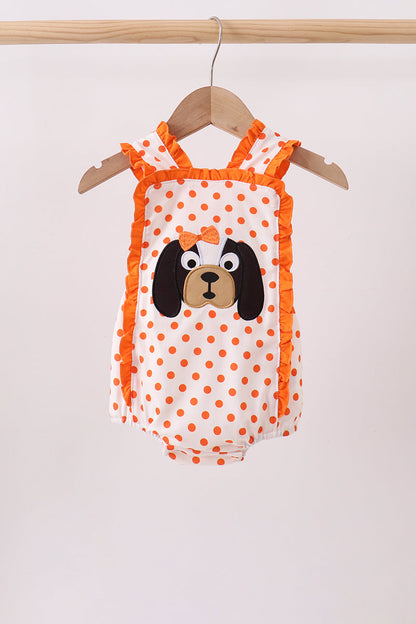 Orange Dog Appliqué Bubble