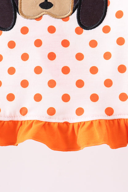 Orange Dog Appliqué Bloomer Set