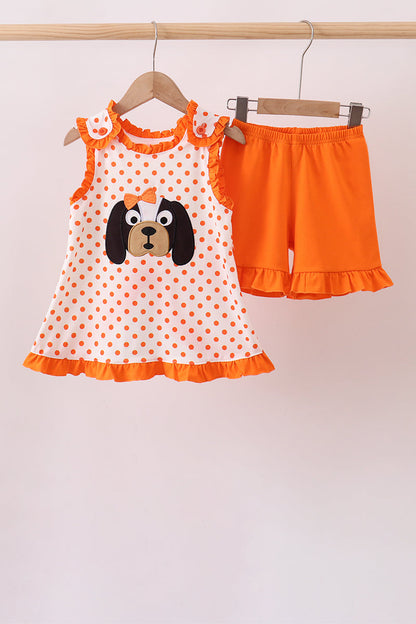 Orange Dog Appliqué Set