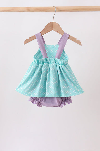 Blue under the sea Embroidered Bubble | Boutique Children's Clothing