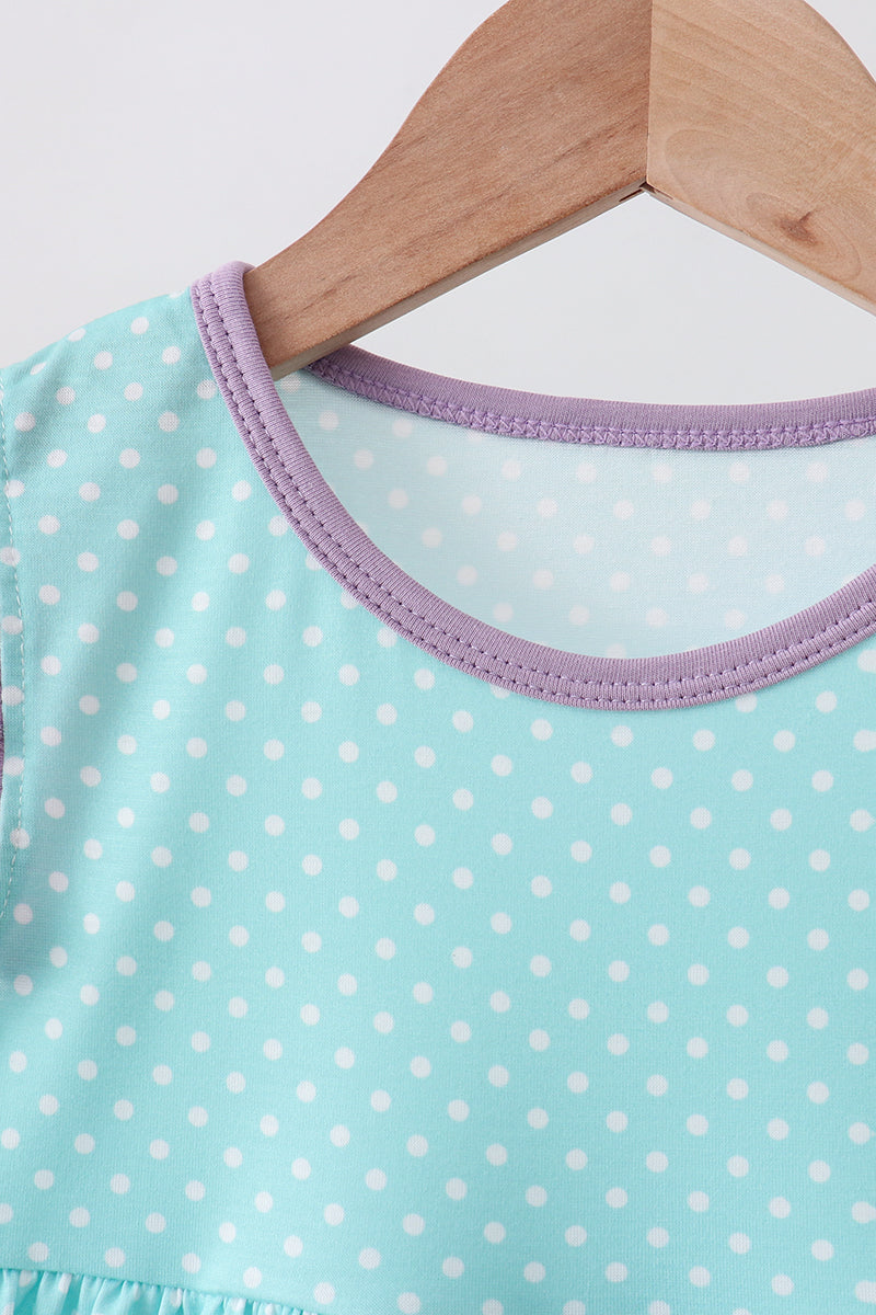 Blue under the sea Embroidered Dress | Boutique Children's Clothing