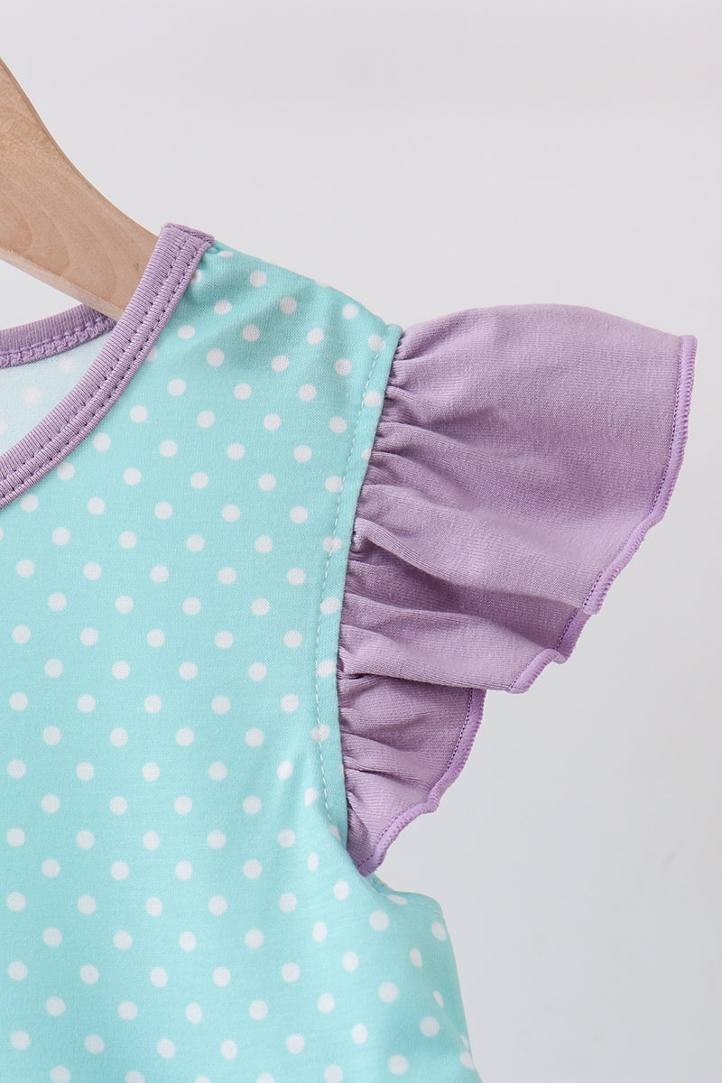 Blue under the sea Embroidered Dress | Boutique Children's Clothing