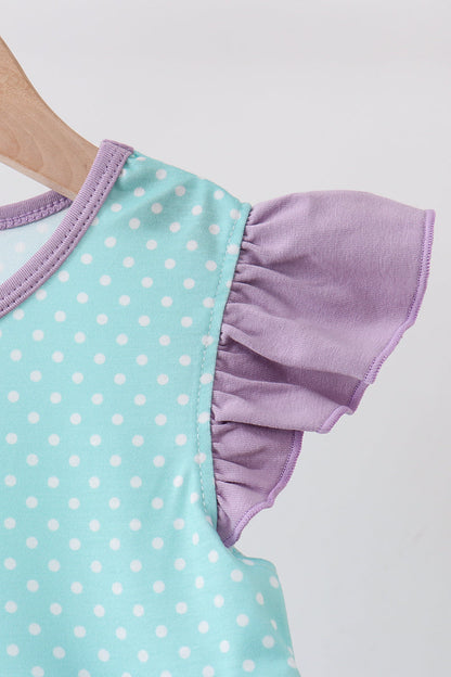 Blue under the sea Embroidered Dress | Boutique Children's Clothing