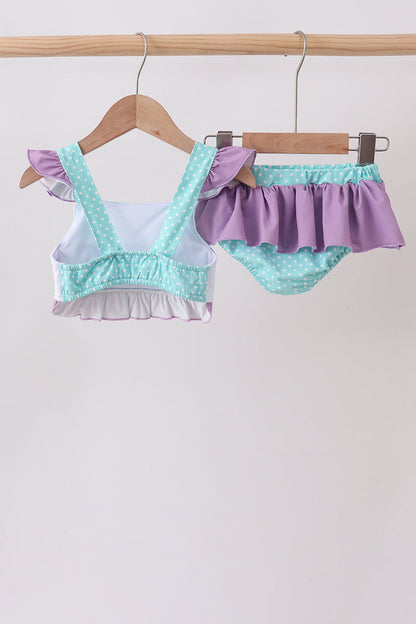 Blue under the sea Embroidered UPF Swim Set | Boutique Children's Clothing