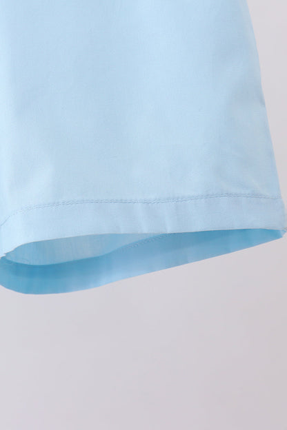 Peter pan collar shorts set