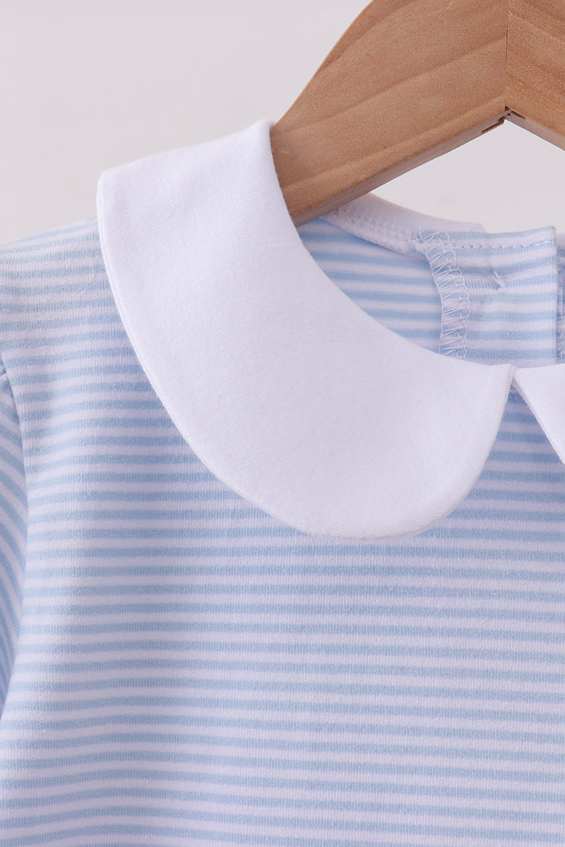 Blue School Applique Dress | Boutique Children's Clothing