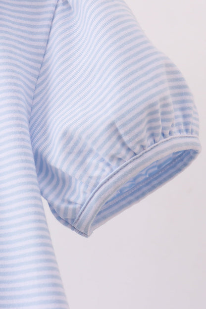 Blue School Applique Dress | Boutique Children's Clothing