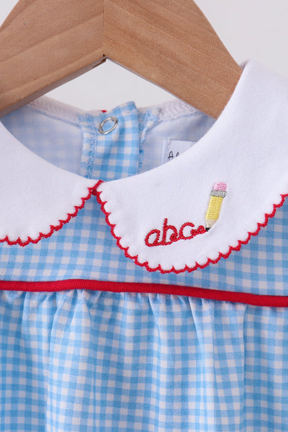 Blue Pencil Collar Bubble | Boutique Children's Clothing