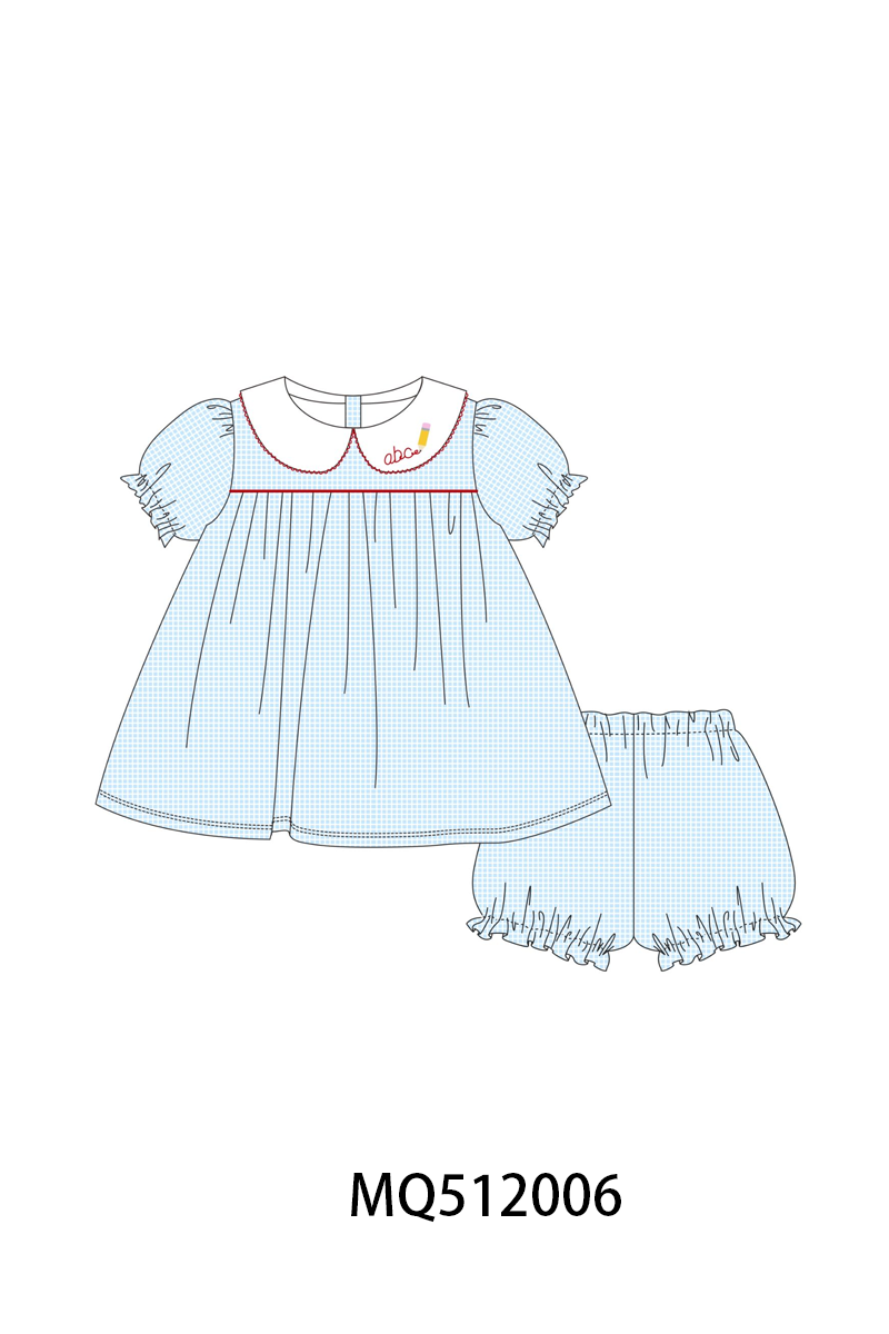 Blue Pencil Collar Set | Boutique Children's Clothing