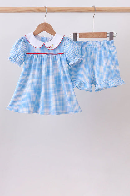 Blue Pencil Collar Set | Boutique Children's Clothing