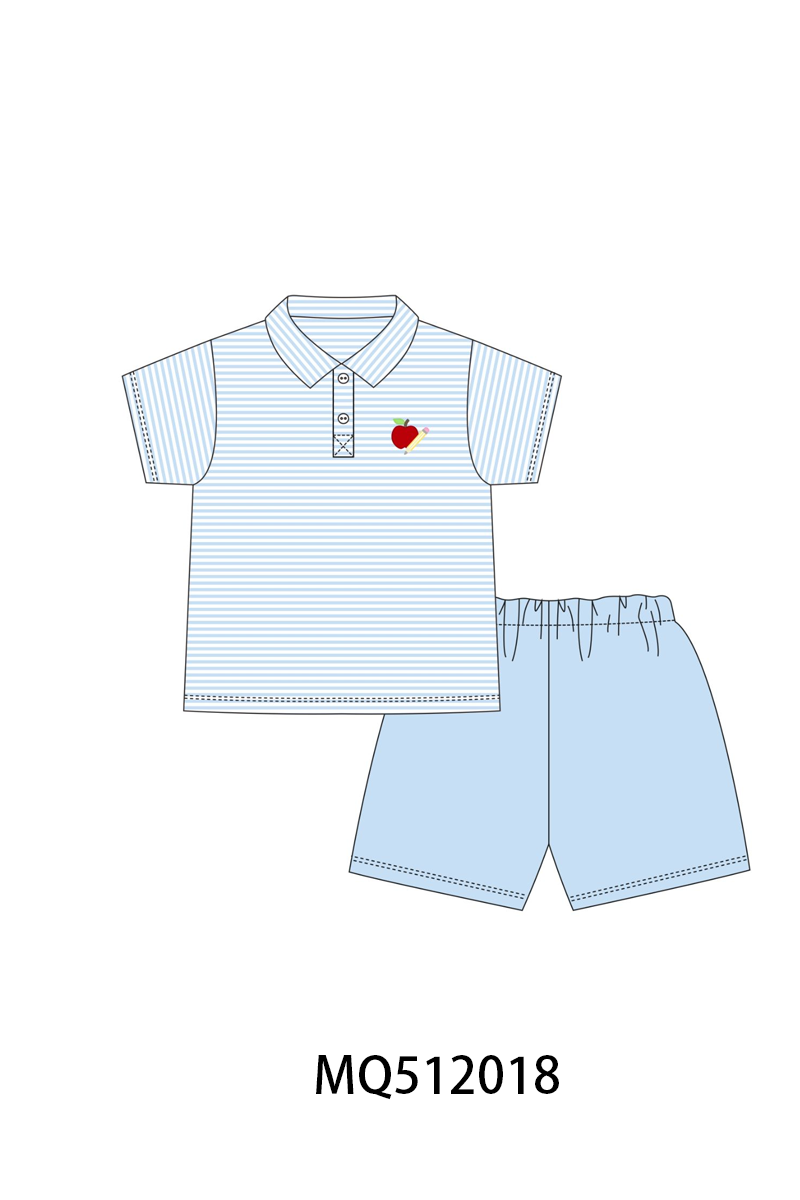 Blue Apple Pocket Set | Boutique Children's Clothing