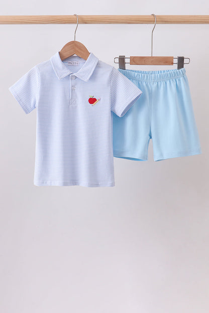 Blue Apple Pocket Set | Boutique Children's Clothing