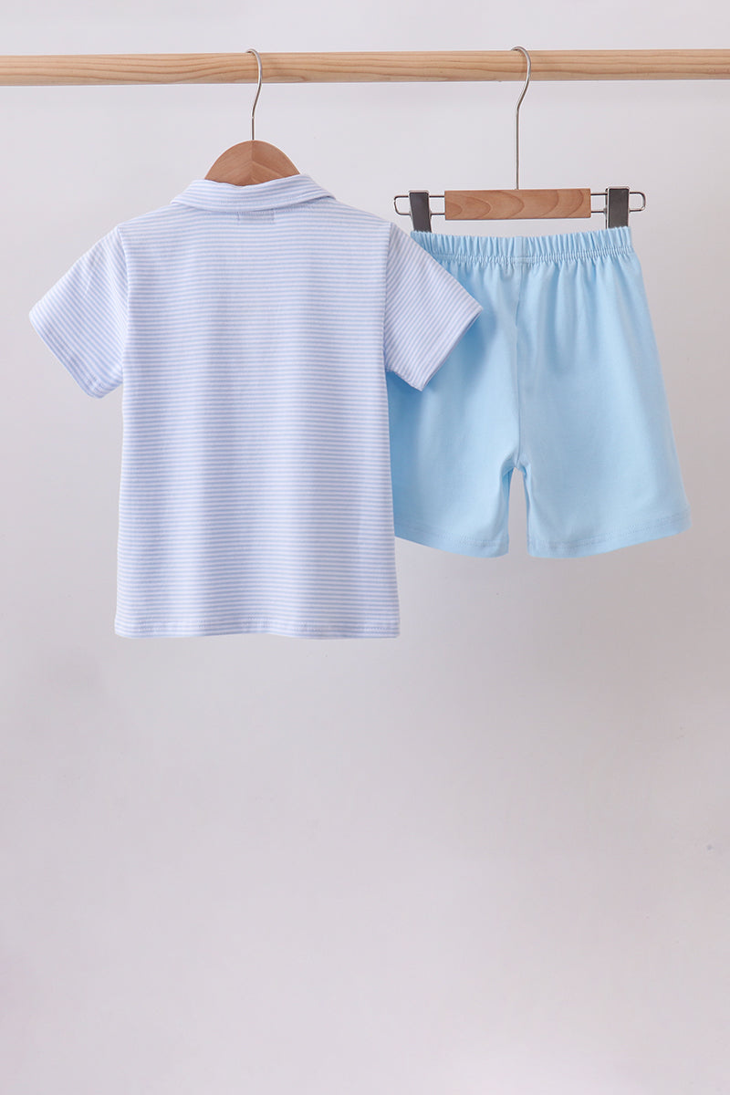 Blue Apple Pocket Set | Boutique Children's Clothing