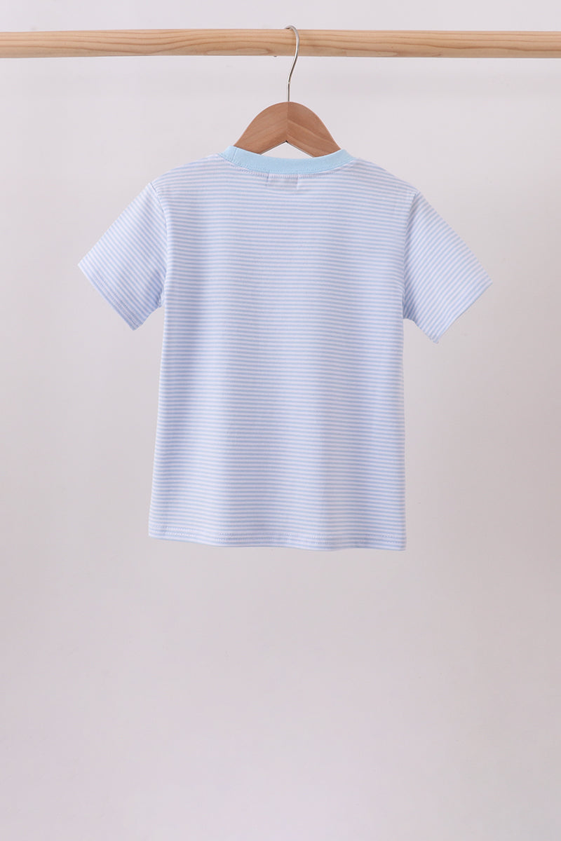 Blue Apple Pencil Pocket Top | Boutique Children's Clothing