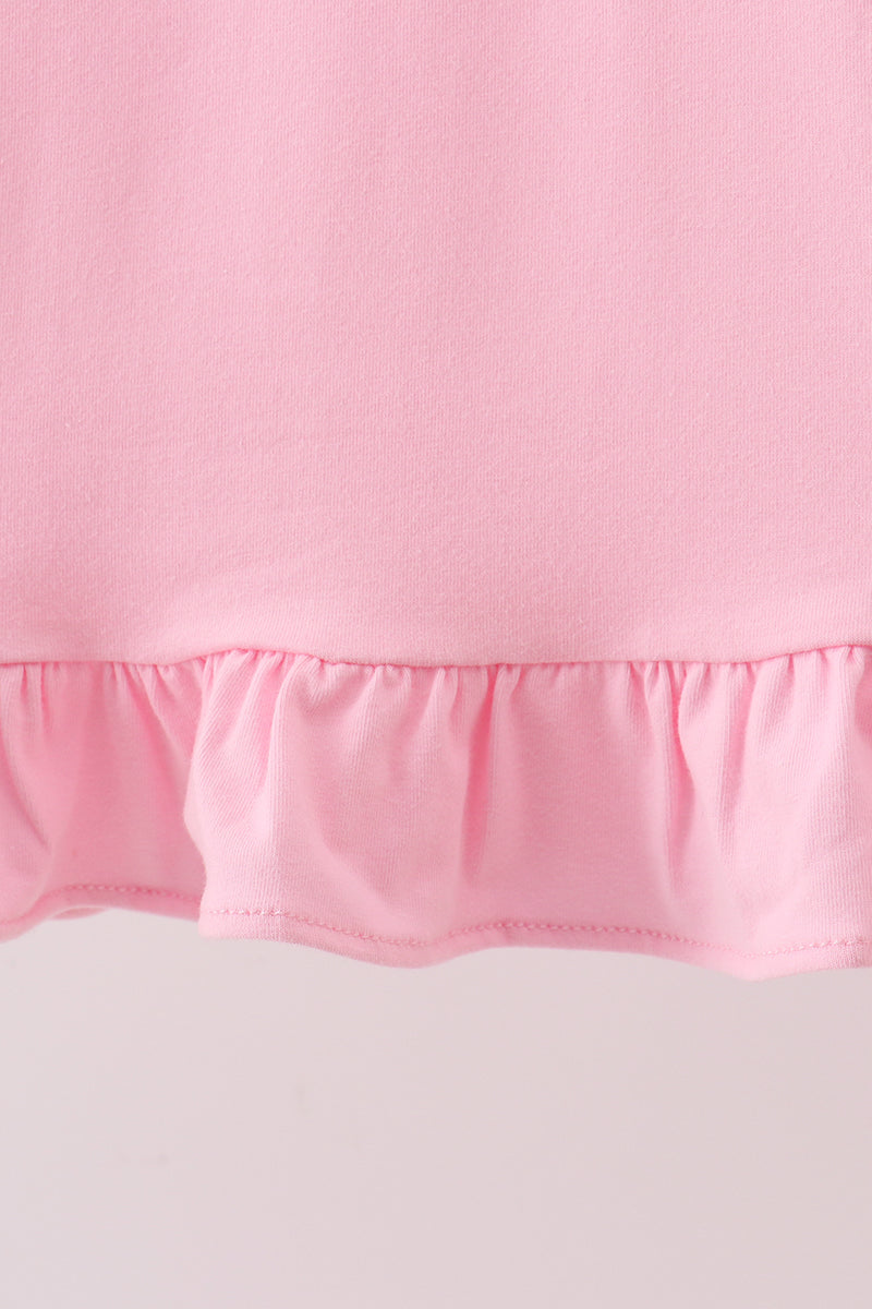 Pink Apple Ruffle Dress | Boutique Children's Clothing