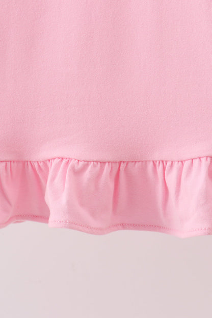 Pink Apple Ruffle Dress | Boutique Children's Clothing