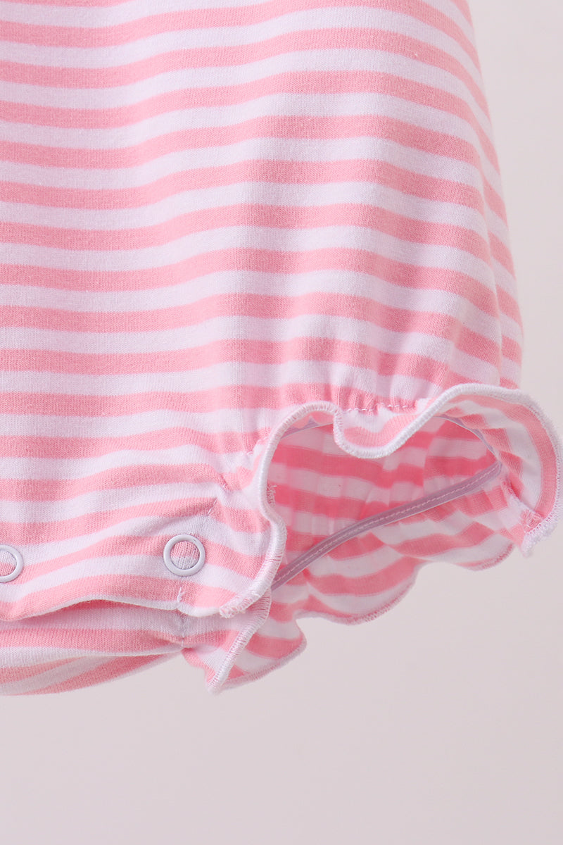 Pink Apple Pencil Embroidery Bubble | Boutique Children's Clothing