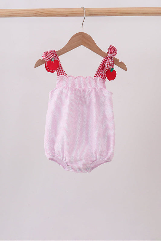 Pink Apple Gingham Bubble | Boutique Children's Clothing