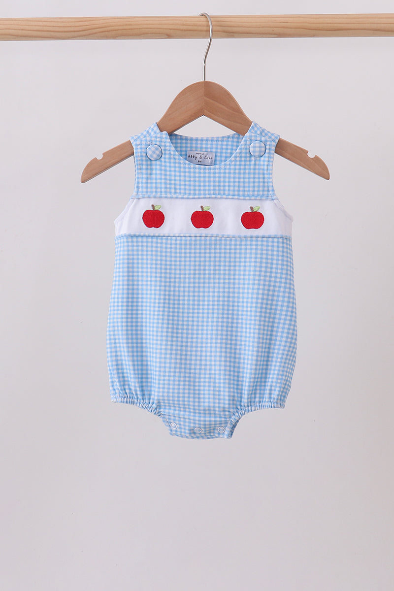 Blue Apple Smocked Bubble | Boutique Children's Clothing