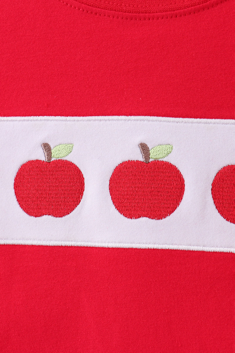 Red Apple Applique Top | Boutique Children's Clothing
