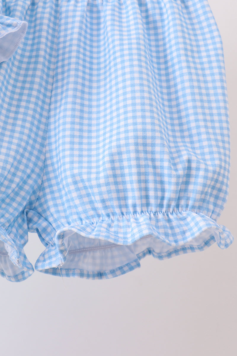 Blue Apple Smocked Bloomer Set | Boutique Children's Clothing