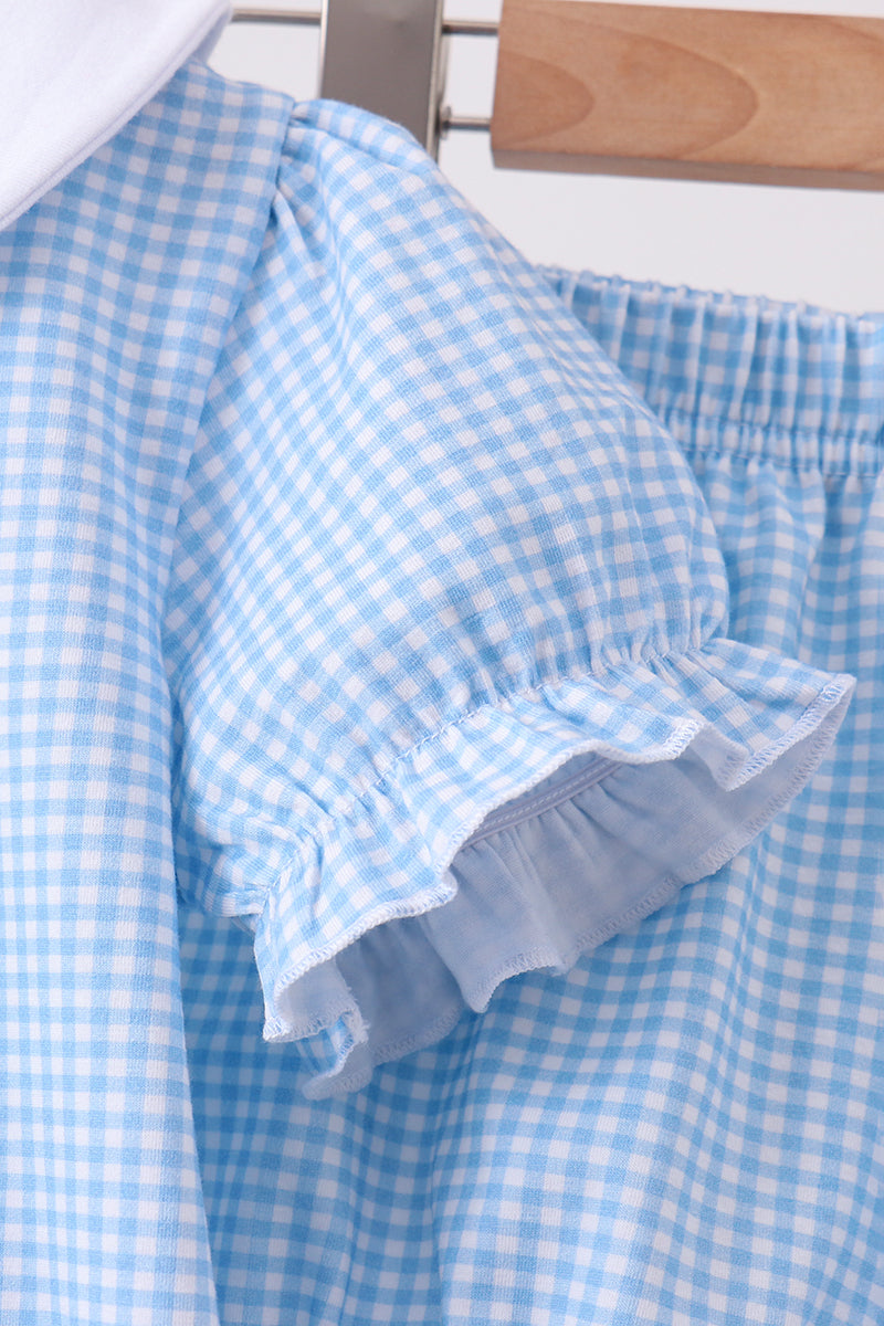 Blue Apple Smocked Bloomer Set | Boutique Children's Clothing