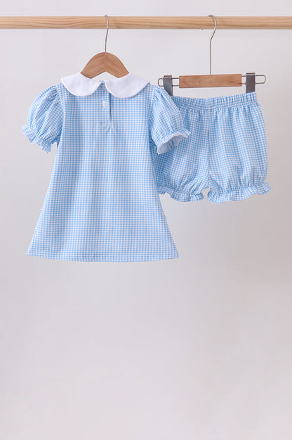 Blue Apple Smocked Bloomer Set | Boutique Children's Clothing