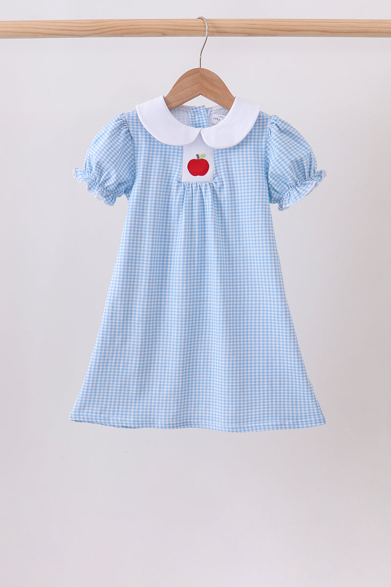 Blue Apple Smocked Dress | Boutique Children's Clothing