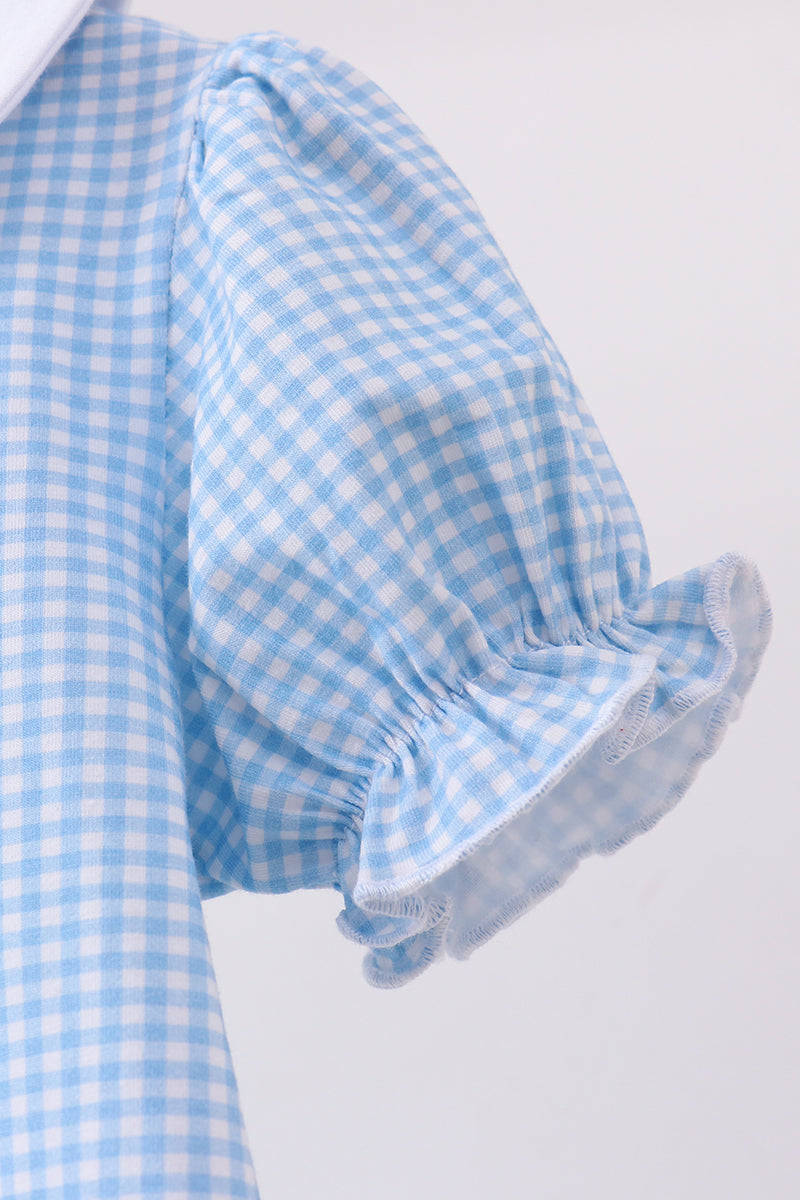 Blue Apple Smocked Dress | Boutique Children's Clothing