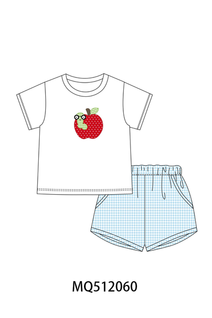 Apple Embroidery Set | Boutique Children's Clothing