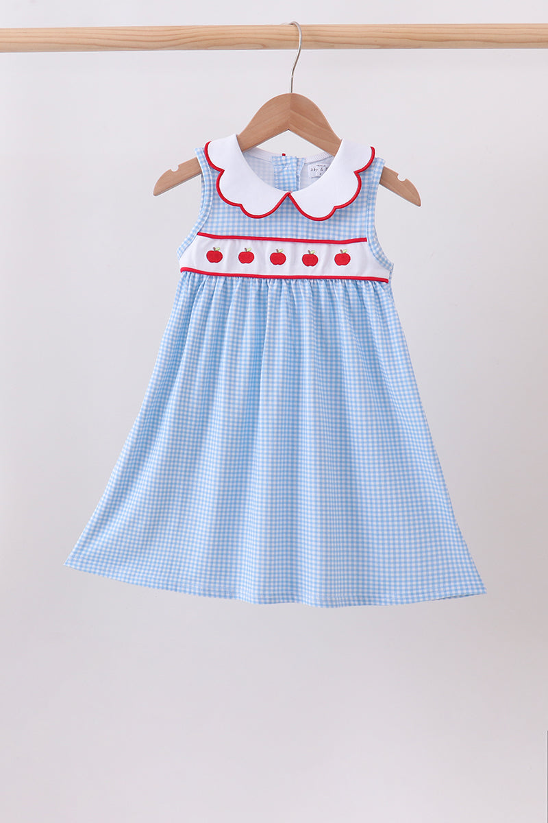 Blue Apple Smocked Dress | Boutique Children's Clothing
