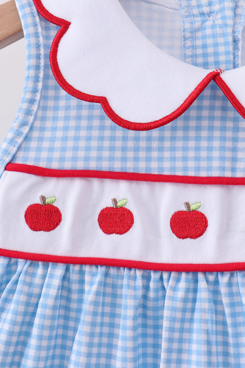Blue Apple Smocked Dress | Boutique Children's Clothing